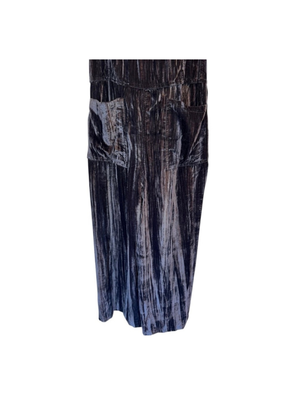 Natural Life Velvet Jumpsuit Size M Blue Wide Leg - Picture 5 of 9